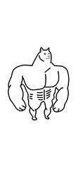 doge muscle illustration meme