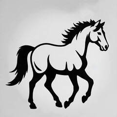 Obraz premium logo horse vector illustration
