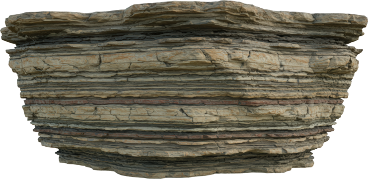 Strikingly Layered Rock Formation with Varied Hues and Textures