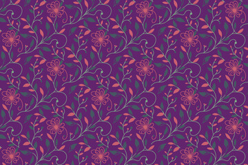 seamless flower repeat, cotton sketch design, floral line motif, hand drawn textile, outline pattern idea, modern bloom layout, minimal print style

