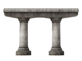 Ancient Stone Columns Supporting a Wide Flat Top, PNG