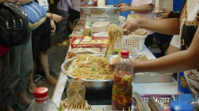 Filipino Street Food Traditional Pancit Noodles