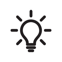 idea sign icon. Light bulb icon. light lamp. Vector illustration eps 10