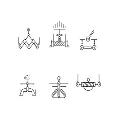 Farm Equipment Windrow Turner Line Drawing Vector Graphic