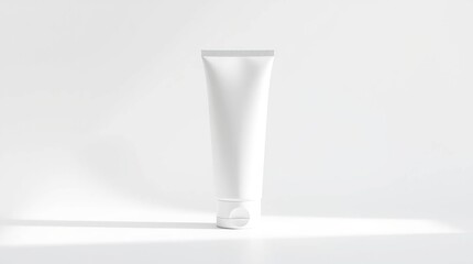 Blank White Cosmetic Tube Mockup Perfect for Skincare and Beauty Product Packaging Design