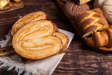 Golden Palmiers and Assorted Mexican Breads