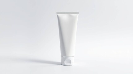 Blank White Cosmetic Tube Packaging Mockup Clean & Minimal Design