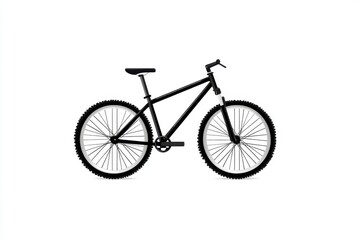 Black mountain bike illustration isolated on white background