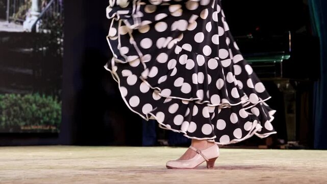 Flamenco dancer in traditional dress. Seville, Spain