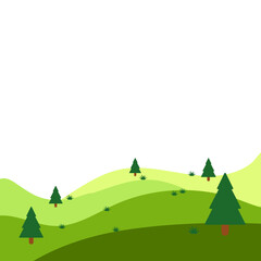 Obraz premium Hill Forest Land