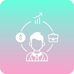 Stock Market Advisor Back Ground Icon Style 