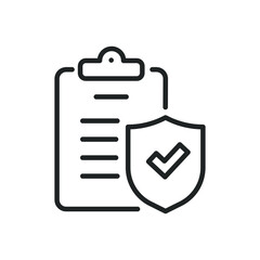Fototapeta premium Document protection thin line icons. Editable stroke and Perfect pixel on transparent background