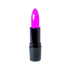 Bright Pink Lipstick in Sleek Black Tube for Beauty and Makeup Lovers
