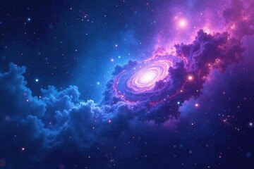 Abstract blue and purple nebula, swirling cosmic dust and gas Perfect for science fiction, fantasy, or tech backgrounds , pattern, fantasy