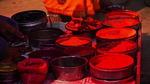 Sindoor Shop Loacl India Captured with Cultural and Spiritual Perspective