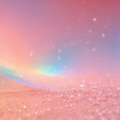 Smooth pastel rainbow to bright coral holographic sweep, dense sparkle effect , visual, texture, coral