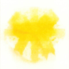 Vibrant Yellow Abstract Watercolor , isolated on white background png