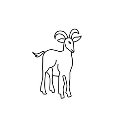 goat outline sketch