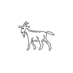 goat outline sketch