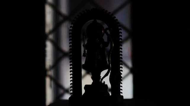 Ayodhya Ram Statue In dark Captured with Cultural and Spiritual Perspective