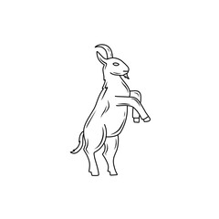 goat outline sketch