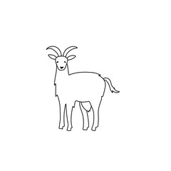 goat outline sketch