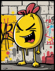 Obraz premium Cartoon. Pattern for T-shirts, covers, wallpapers, fabrics . Oil painting