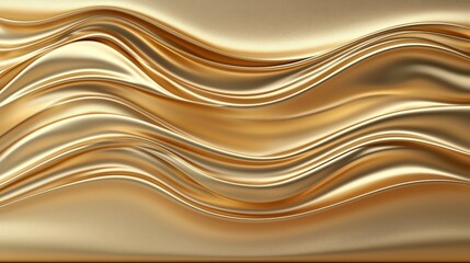 Obraz premium Elegant Waves of Shimmering Gold in Abstract Textured Design