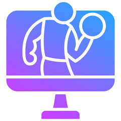 Online Fitness Icon