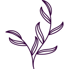 Aesthetic Leaves Line