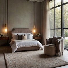 a simply designed bedroom

