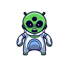 Cute Alien Hand Drawn Vector