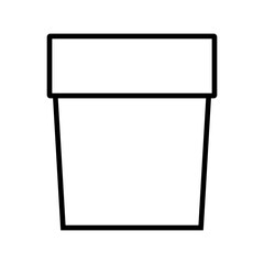 Flower pot icon vector. Pot illustration sign. Flowerpot symbol or logo.