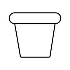 Flower pot icon vector. Pot illustration sign. Flowerpot symbol or logo.