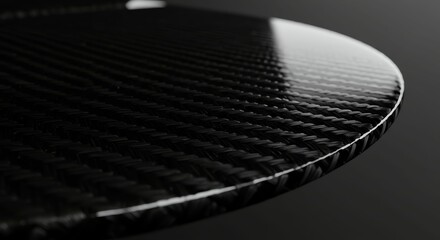 Carbon Fiber Round Surface Glossy