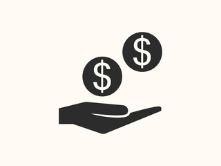 vector icon of income in flat style