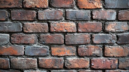 Obraz premium Rustic Red Brick Wall with Texture and Detail for Design Projects