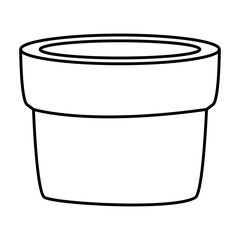 Flower pot icon vector. Pot illustration sign. Flowerpot symbol or logo.