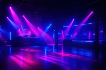Neon Nights: A Vibrant Dance Club Interior