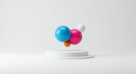Floating Spheres on Platform