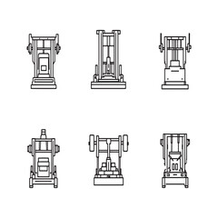 Hand drawn style clod crusher agricultural vector