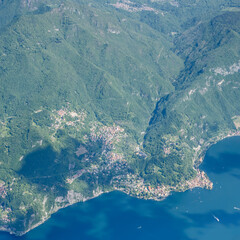 Varenna village on Lario lake easthern shore, Italy