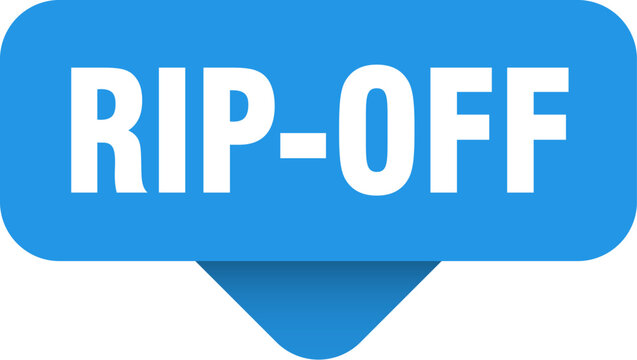 rip-off sticker. rip-off sign on transparent background