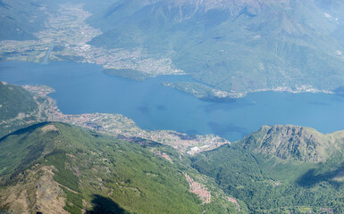 Dongo and Gravedona villages on Lario lake northern shore, Italy