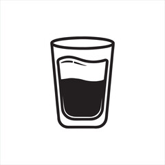 Glass of Water Silhouette Icon