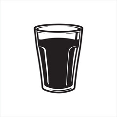 Glass of Water Silhouette Icon
