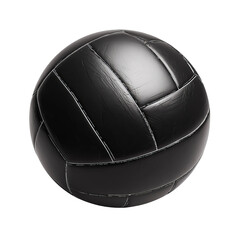 Fototapeta premium A close-up of a black volleyball. The ball has a detailed design and the texture