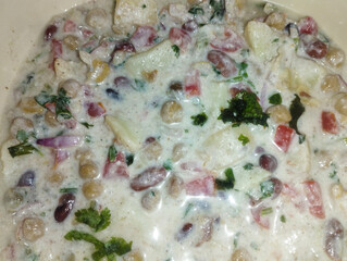 Chickpea Chaat Chana Chaat Asian Dish