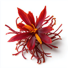 Radiant Saffron Flower: A Culinary Gem , isolated on white background png