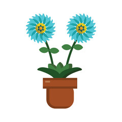 flowers in a pot vector
